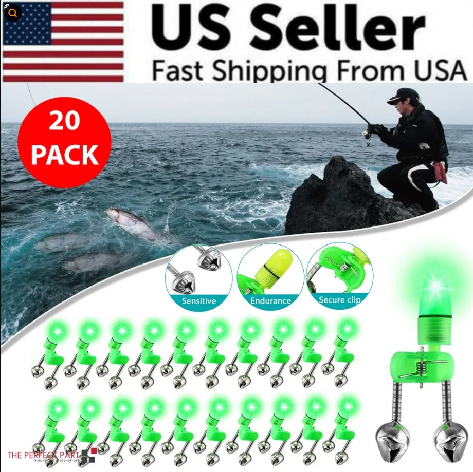 2aa10d31-8627-4c44-914d-7fe424836573.jpg 10 40 PC LED Night Fishing Bite Bait Alarm 2 Bells Light Rod Tip Clip Alert Ring - Imagen 3