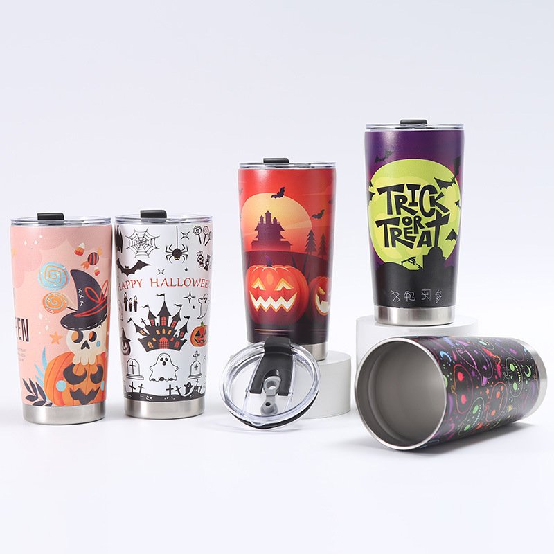 3292ce89-d005-49cd-9bb9-d64204a28854.jpg Customized Creative 304 Stainless Steel Insulated Mug, 3D-Printed Beer Cup, Halloween Large-Capacity 20oz Car Tumbler - Imagen 2