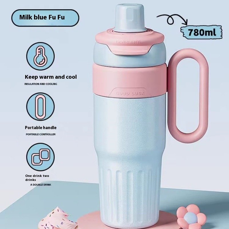 32a9db75-b39f-4298-b41f-1bdcf37e6d8c_trans.jpeg 780ml Gradient Double Drink Thermal Cup Stainless Steel With Lid Coffee Cup Thermos Large Capacity Straw Cup For Male And Female - Imagen 3