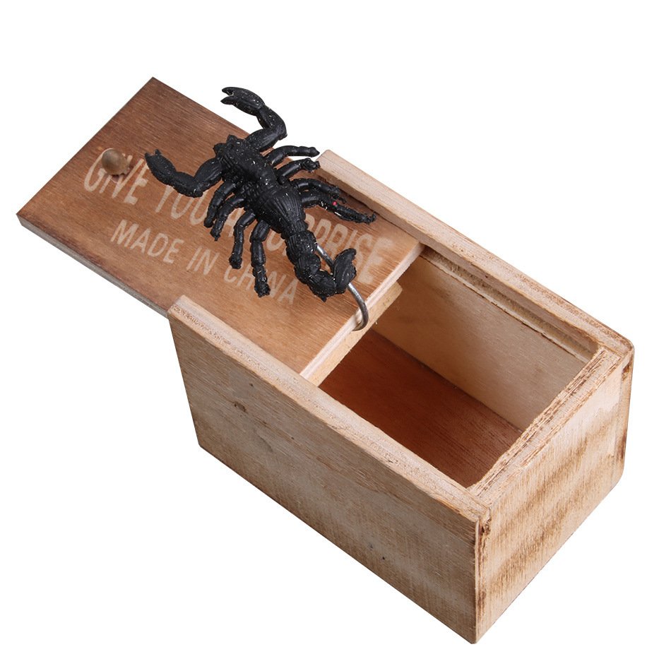 6039255691773.jpg Prank Spider Wooden Scare Box Trick Play Joke Lifelike Surprise April Fools' Day Funny Novelty Toys Gags Practical Gifts - Imagen 5