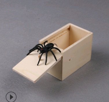 69588819457.jpg Prank Spider Wooden Scare Box Trick Play Joke Lifelike Surprise April Fools' Day Funny Novelty Toys Gags Practical Gifts - Imagen 3