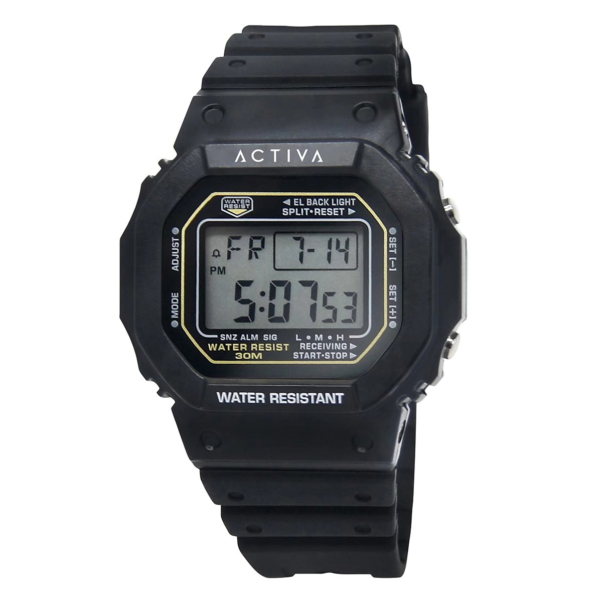 acw424-002_catalogshot Activa Retro X Invicta Men's Digital Watch - 44.5mm. Black (ACW424-002) - Imagen 5