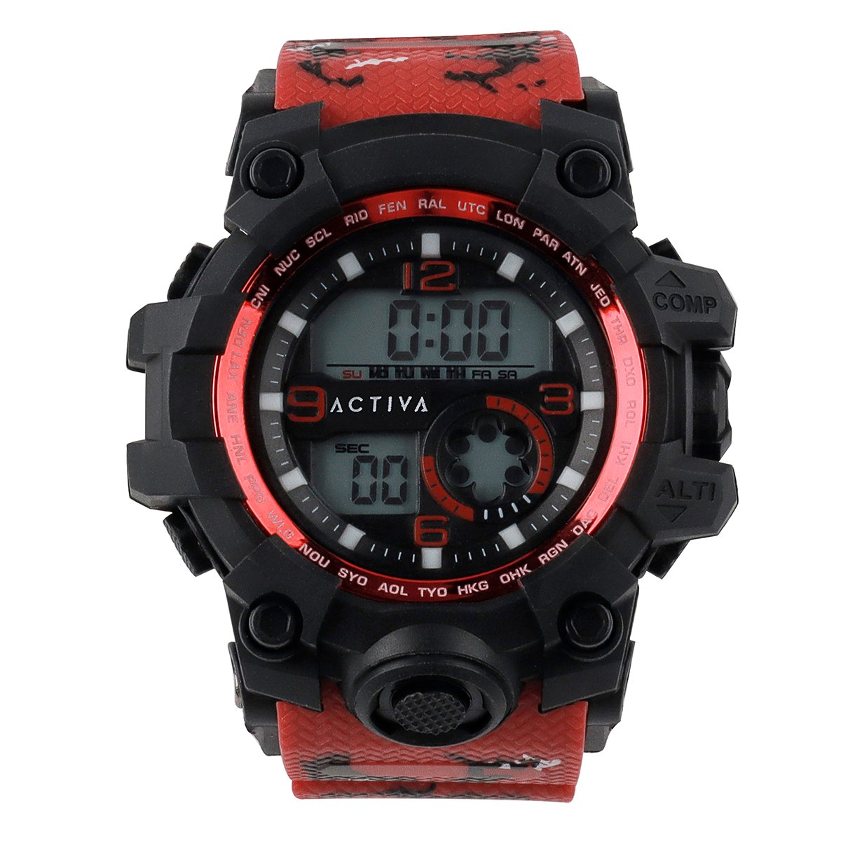 acw435-001_catalogshot_1 Activa Endurance X Invicta Men's Digital Watch - 54.5mm. Red (ACW435-001) - Imagen 5