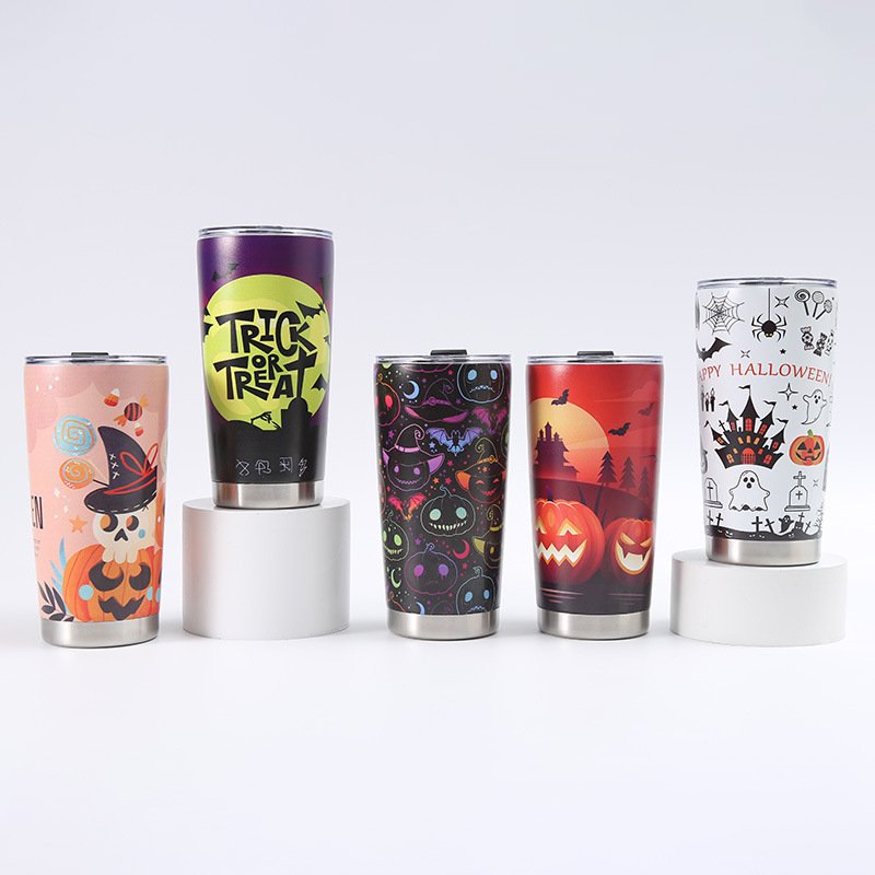 e5dfc689-3b64-4c4f-a4f8-7d9b05e8f983.jpg Customized Creative 304 Stainless Steel Insulated Mug, 3D-Printed Beer Cup, Halloween Large-Capacity 20oz Car Tumbler - Imagen 4