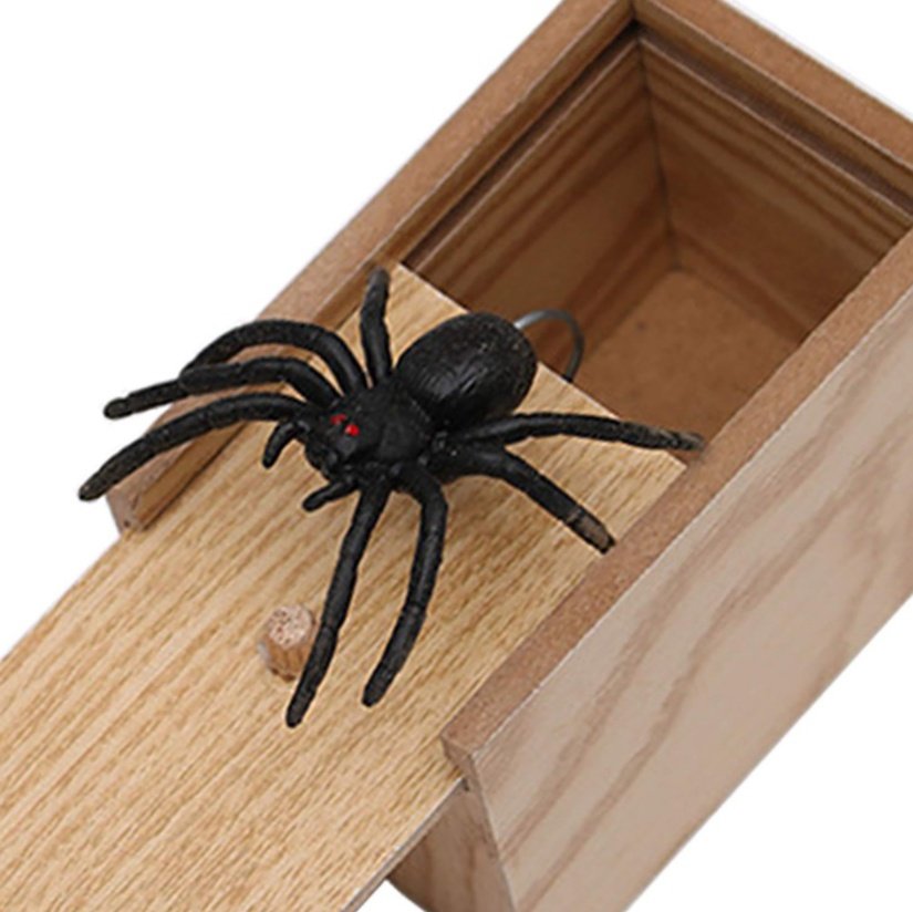 fa8e7978-194a-42b8-b703-e738613cf6a6.jpg Prank Spider Wooden Scare Box Trick Play Joke Lifelike Surprise April Fools' Day Funny Novelty Toys Gags Practical Gifts - Imagen 2