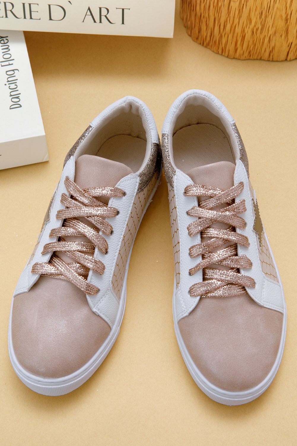 97500543-ce4bb2530a0391a4.jpg dearlove gold glitter star patchwork pu leather lace up sneakers