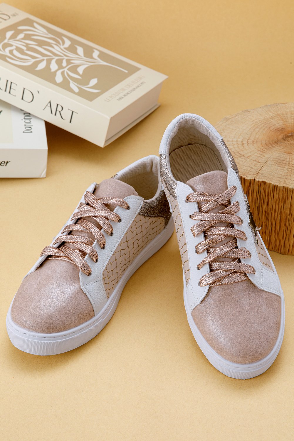 97500546-dca3e14a6daffde1.jpg dearlove gold glitter star patchwork pu leather lace up sneakers